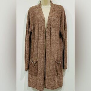 Barefoot Dreams CozyChic Lite  Brown Long Cardigan